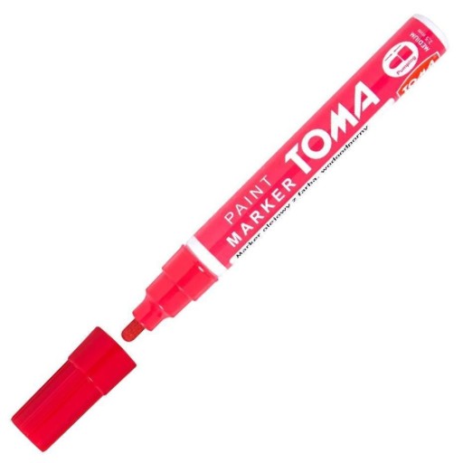 OLEJOVÝ ZNAČOVAČ 2,5mm TOMA TO-440 ČERVENÝ na pneumatiky