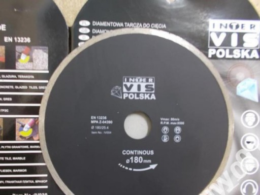 PLNÝ DIAMANTOVÝ DISK NA DLAŽBU 180 X 25,4 MM