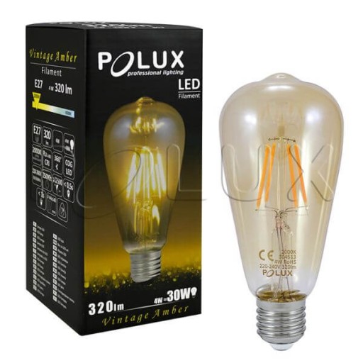 LED žiarovka ST64 E27 4W RETRO 2000K EDISON Tepl