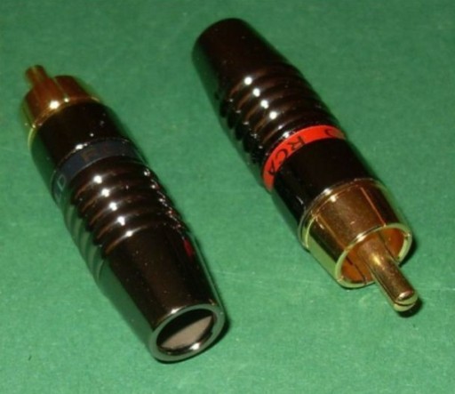 Zástrčka RCA cinch Plug HQ pre kábel do 6,5 mm zlata (1970