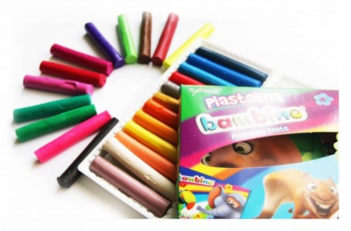 BAMBINO plastelína do školy, 24 farieb + podložka