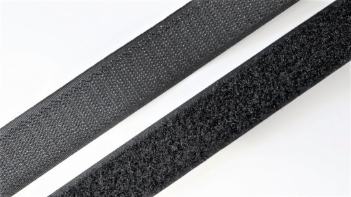 VELCRO PÁSKA ČIERNY VELCRO SET 25mm 1 meter