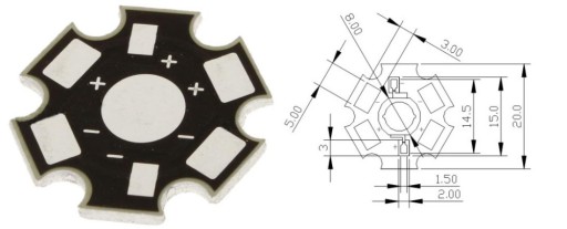 POWER LED 1W EPISTAR Full Spectrum na PCB