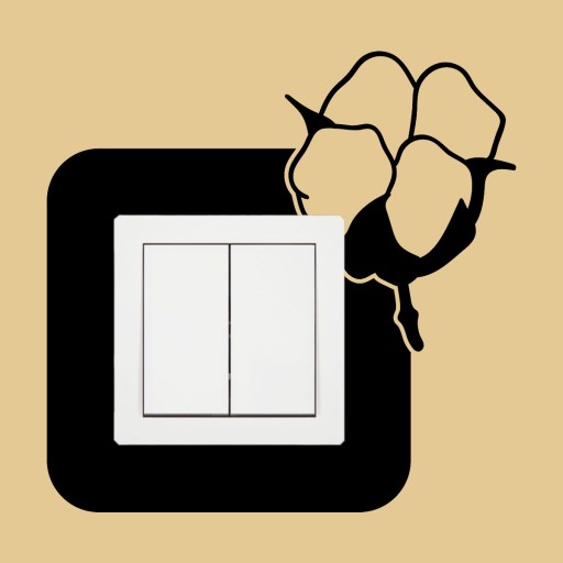 NÁLEPKA na kontaktnú zásuvku SWITCH FLOWER do obývačky
