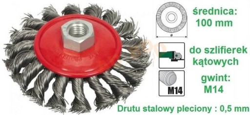 Drôtená kefa pre uhlovú brúsku 100 mm