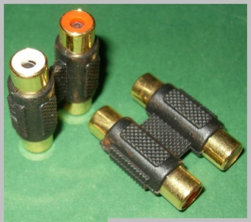 Konektor 2x RCA zásuvka (cinch) / 2gn RCA zlatá (1359