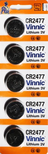 VINNIC CR2477 lítiová batéria BR2477 DL2477 ECR2477 3V blister 1 ks.