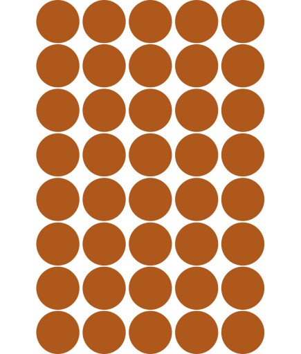 Medené kruhové bodkové nálepky 5cm 40ks