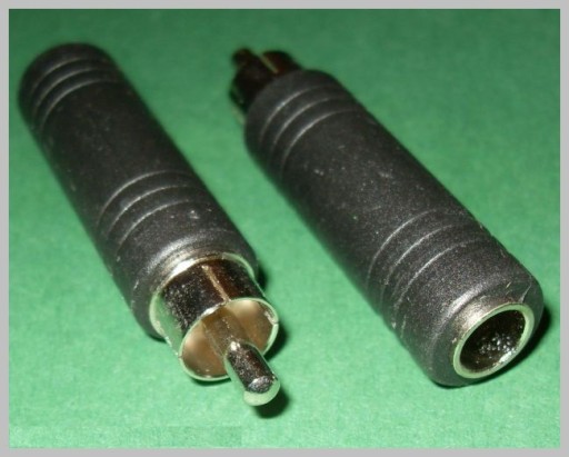 Adaptér RCA zástrčka cinch / 6,3 kovová zásuvka jack (1361)