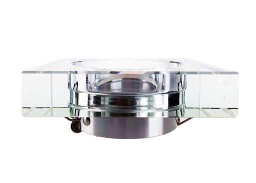 HRUBÉ SKLENÉ ZRKADLOVÉ ZRKADLO LED SQUARE + GU10