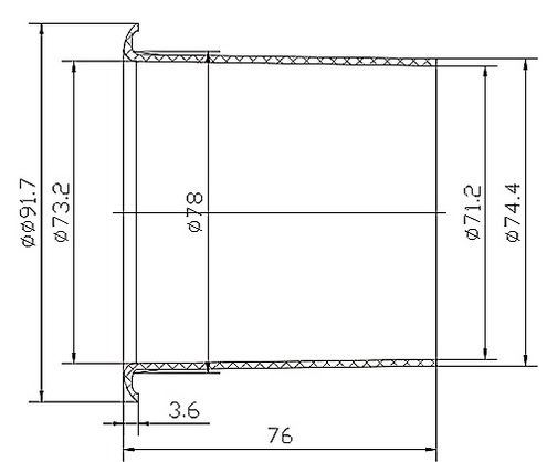 TUBE TUBE TUNNEL BASSREFLEX HD-22 rozmery 76-78-71