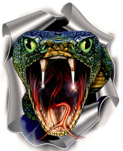 NÁLEPKY COBRA NÁLEPKY COBRA HEAD SNAKE NAJLACNEJŠIE