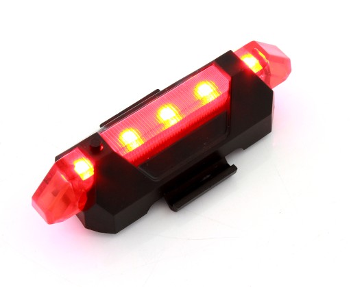 ZD41A Zadná cyklistická lampa 5 LED USB