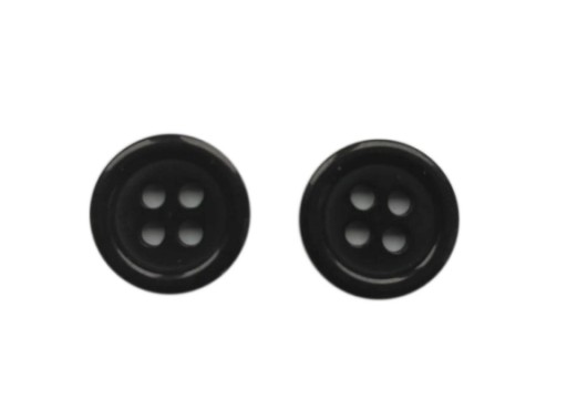 10ks malých plastových gombíkov 11mm, čierne