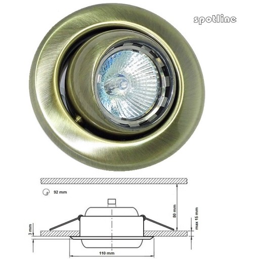 MOVING EYEBALL EYEBALL MR16 SPOTLINE OLD GOLD