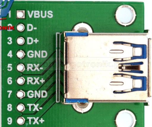 Zásuvka USB 3.0 pre prototypovú dosku _____PCB-103