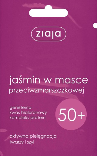 Ziaja Jasmínová maska 50+ proti vráskam na tvár a krk 7 ml