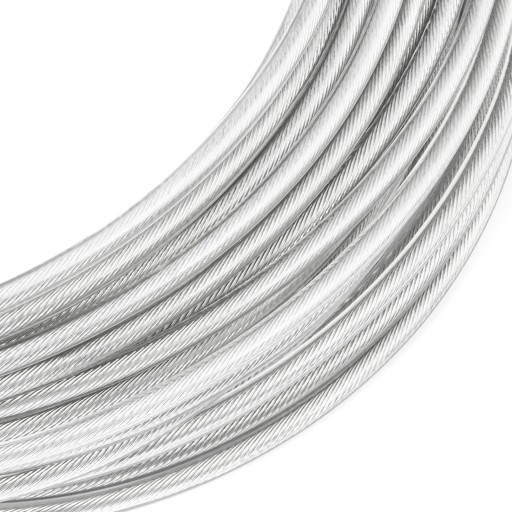 Oceľové PVC lano 1/2mm 1x19 CLEAR 15mb