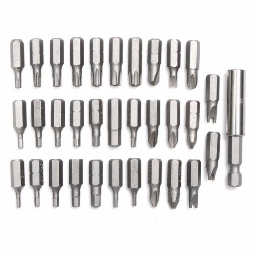 SADA BITOV 33ks FLAT STAR TORX HEX 1/4 BIT