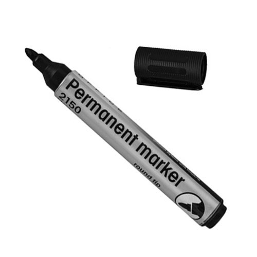 Permanentný popisovač D.RECT 2150, okrúhly, čierny