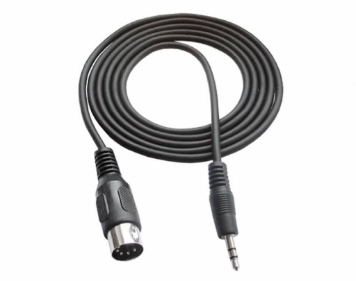 Kábel DIN 5pinová zástrčka - mini Jack 3,5st 1,5m (0683a)