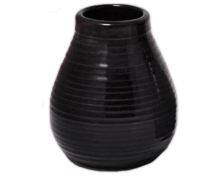 Matero Black Ceramic Calabaza BLACK 350ml Yerba Mate