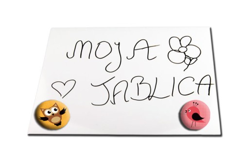 Magnetická tabuľa A4, biela, lepidlo, MATERIÁL OCEL