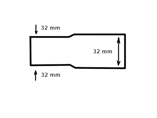 Redukcia Adaptér sacie potrubie Š/32 - Z/32 mm