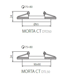 KANLUX Ozdobný prsteň MORTA CT-DTL50-B 26719