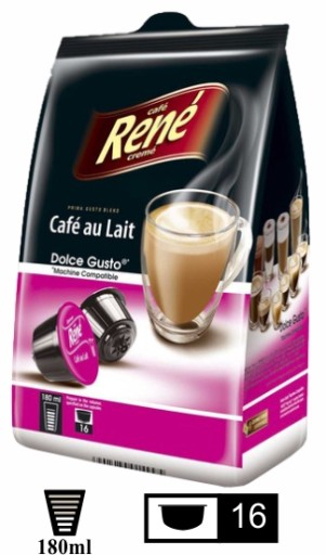 Kapsule pre DOLCE GUSTO Rene Cafe au Lait 16 kapsúl