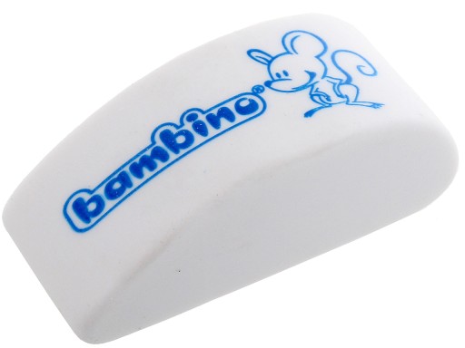 BAMBINO guma na myš biela - 5 ks.