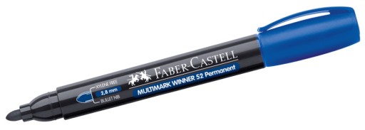 Faber-Castell modrý permanentný popisovač 1 ks.