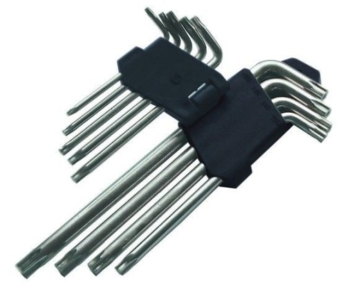 DLHÉ KĽÚČE TORX T-10-15-20-25-27-30-40-45-50 CV