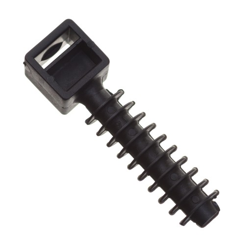 Upevňovací kolík na sťahovacie pásky, priemer 8 mm, čierny, vysoký