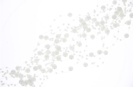 Pearl Garland Perly BIELY Svadobný krst prijímanie 6,5 m 130 cm x 5 ks.
