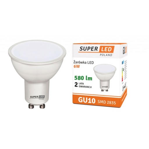 LED žiarovka GU10 SMD 2835 6W 580lm 60W TEPLÁ