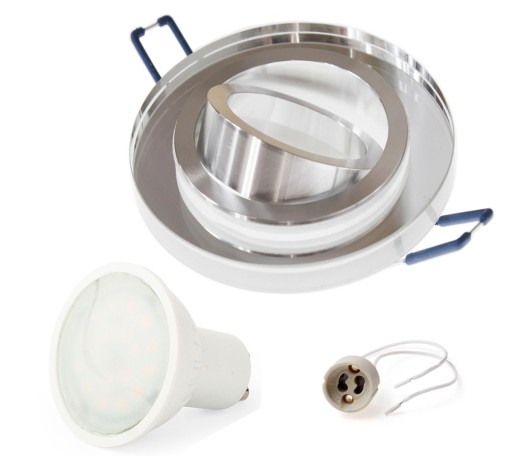 SET sklenená halogénová lampa, pohyblivá O+ LED 5W