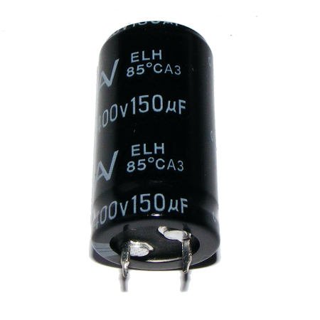 Elektrolytický kondenzátor 150uF 400V 41x22 85'C