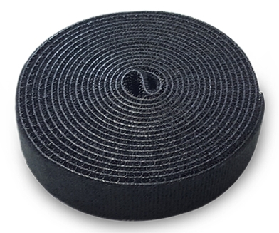 Pás na suchý zips, organizér na káble, čierny, 3 m