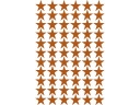 Medené samolepky na stenu STARS 5cm 56 ks