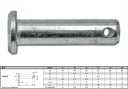 Oceľový čap s otvorom DIN 1444 B, pozinkovaný 12x60