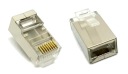 RJ45 modulárna zástrčka 8p8c Cat5e tienená 10 kusov