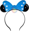 ČELENKA MINNIE MOUSE, svietiaca červená LED mašlička