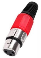 Canon XLR 3kolíková zásuvka ČERVENÁ pre FV kábel (1605)