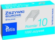 Kancelárske sponky Tetis no10 1000 ks 148716