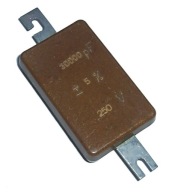 SĽUDOVÝ KONDENZÁTOR Strieborná Mica KSO-13 30nF 250V
