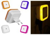 LED NOČNÁ LAMPA KONTAKTNÝ SNÍMAČ SÚMRAK farba