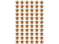 Medené samolepky na stenu STARS 3cm 132 ks