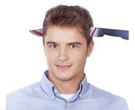 Čelenkový nôž v kostýme zombie hlavy na Halloween