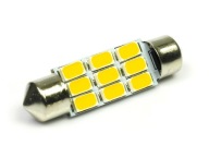 C5W LED 9 SMD 5630 ŽIAROVKA TEPLÁ BIELA ​​36 mm